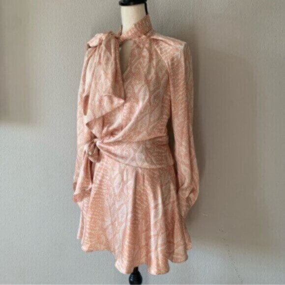 NWT Acler Bradley Cobra Wrap Long Sleeve Mini Dress - Picture 11 of 14